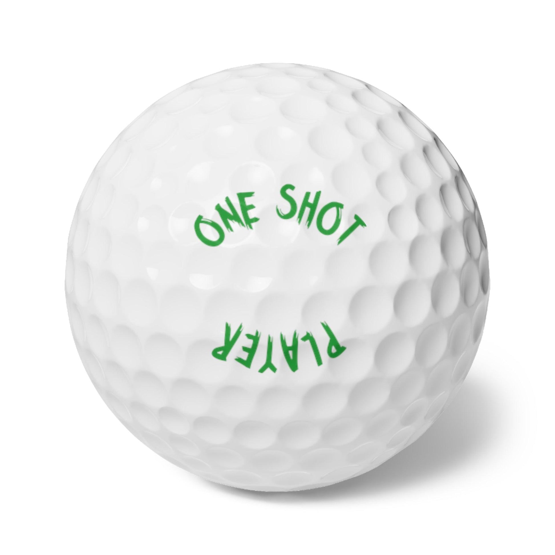 Golf Balls Set - One Shot Player Design - 6 Pack - by Maison Baron - Maison Baron