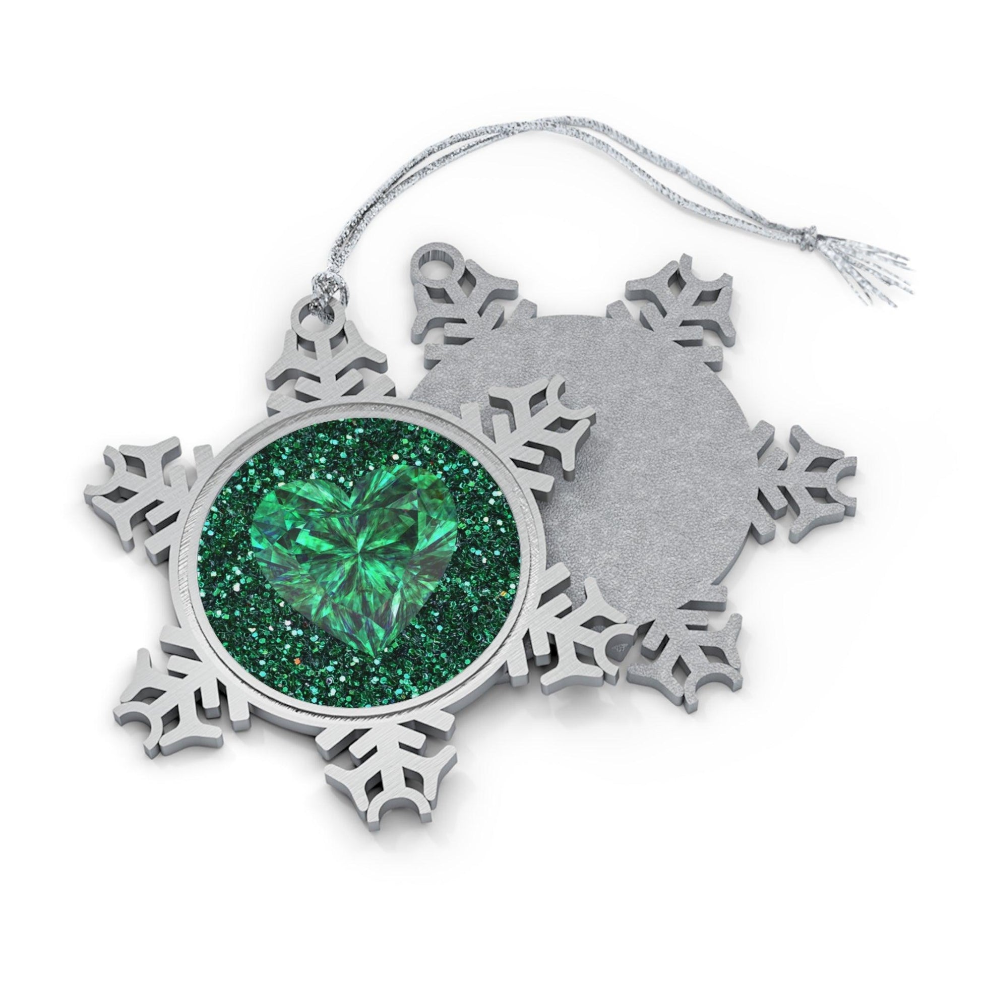 Snowflake - Emerald Heart Ornament Decor - by Maison Baron - Maison Baron