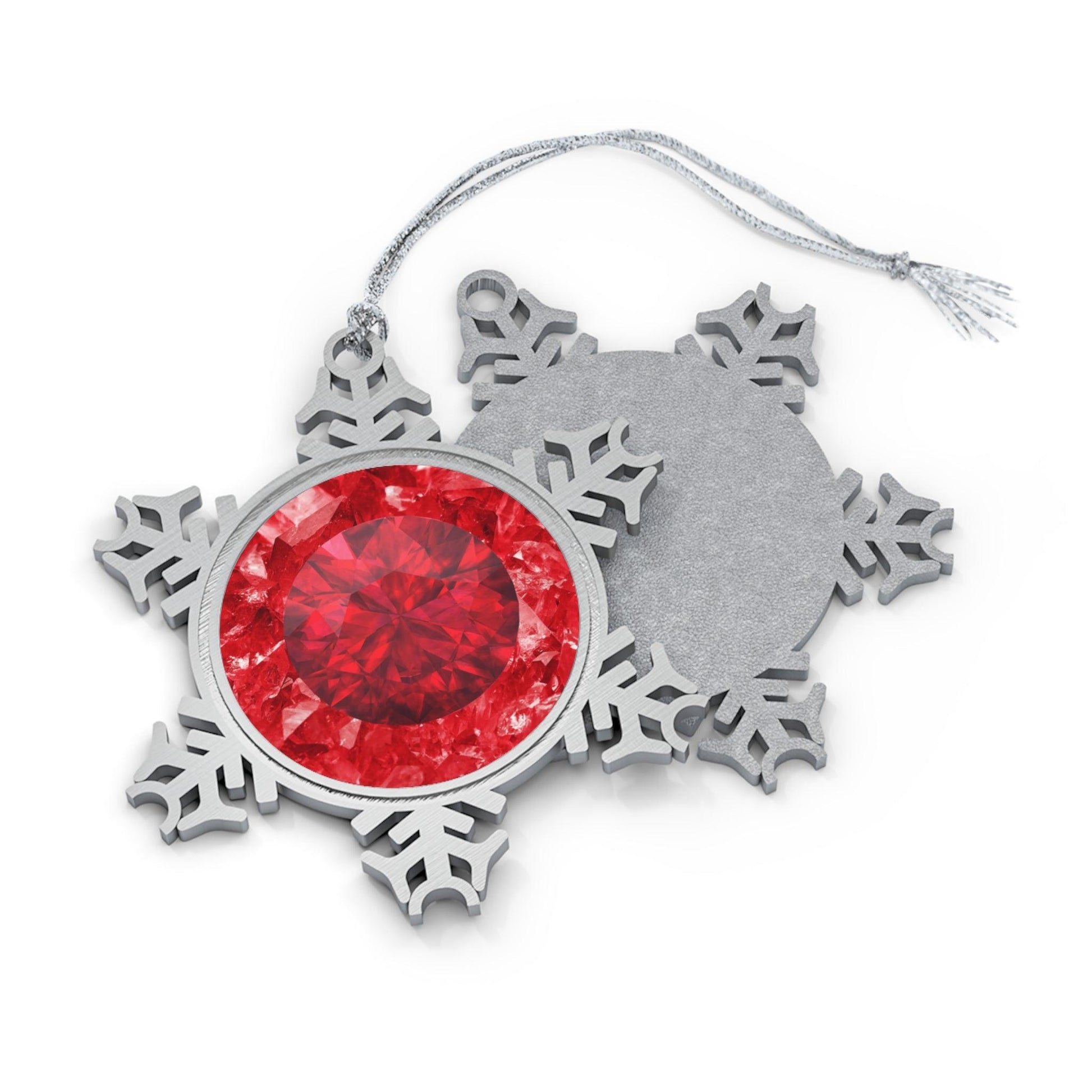 Snowflake - Ruby Stone Ornament Decor - by Maison Baron - Maison Baron