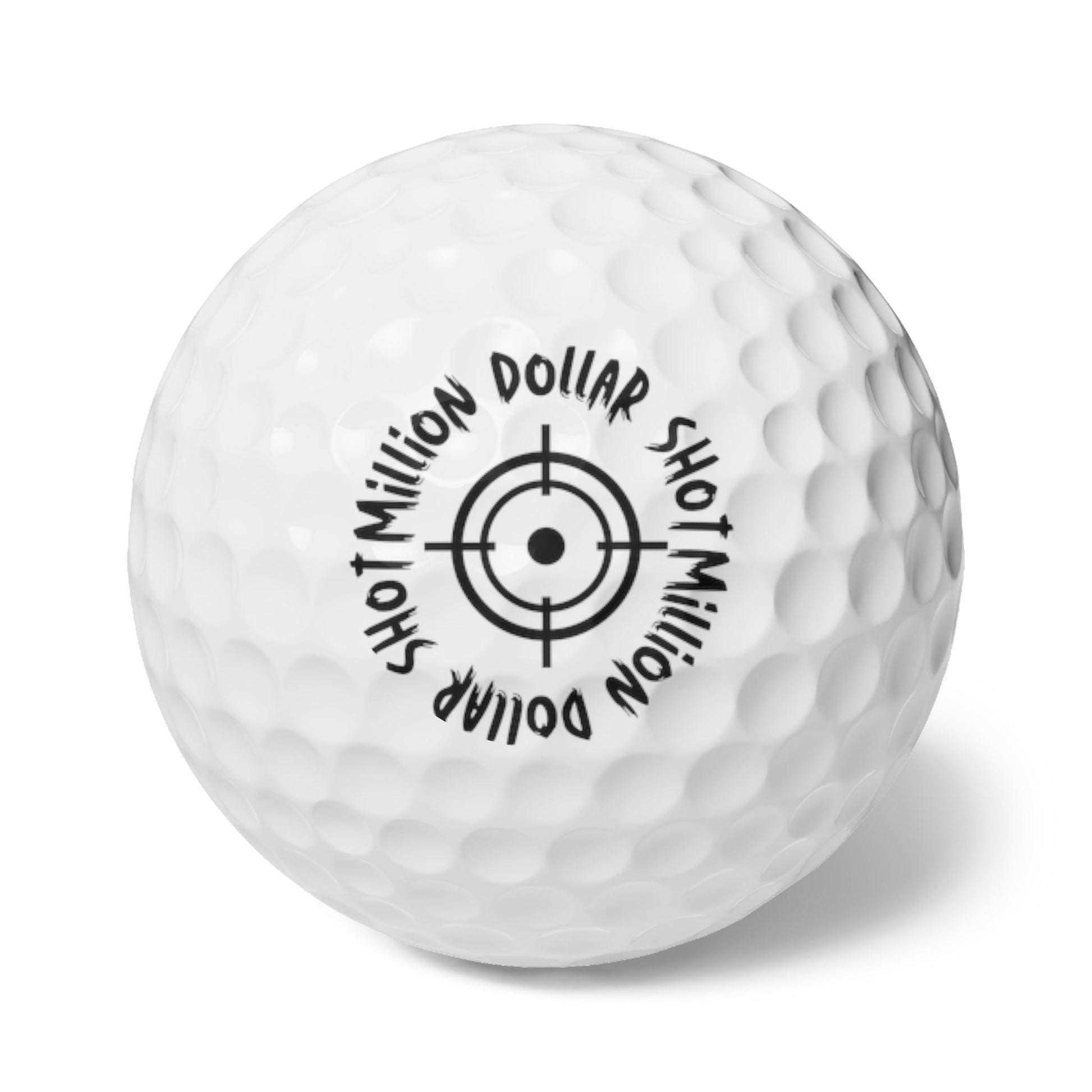 Golf Balls Set - Million Dollar Shot Design - 6 Pack - by Maison Baron - Maison Baron