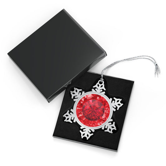 Snowflake - Ruby Stone Ornament Decor - by Maison Baron - Maison Baron