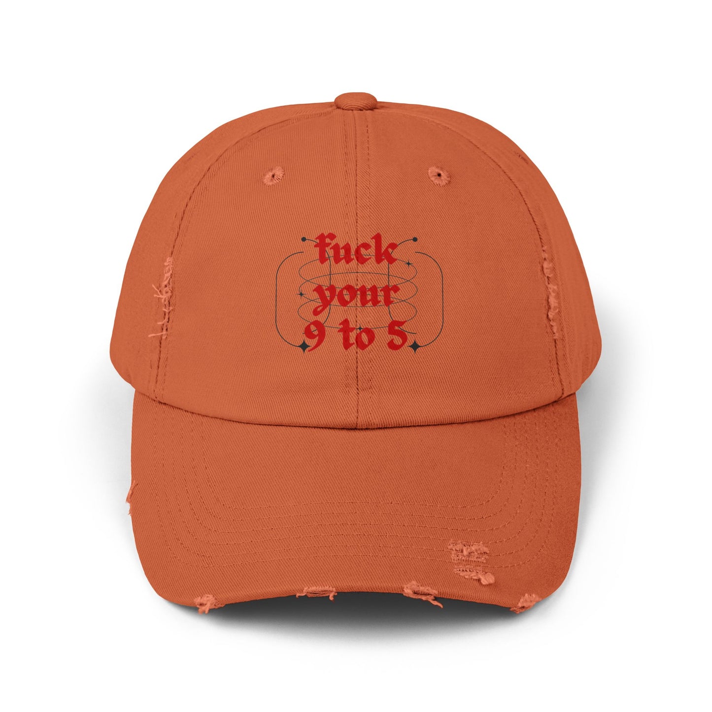 Distressed Cap 'F*ck your 9 to 5' - Baseball Hat Unisex - Maison Baron - Maison Baron