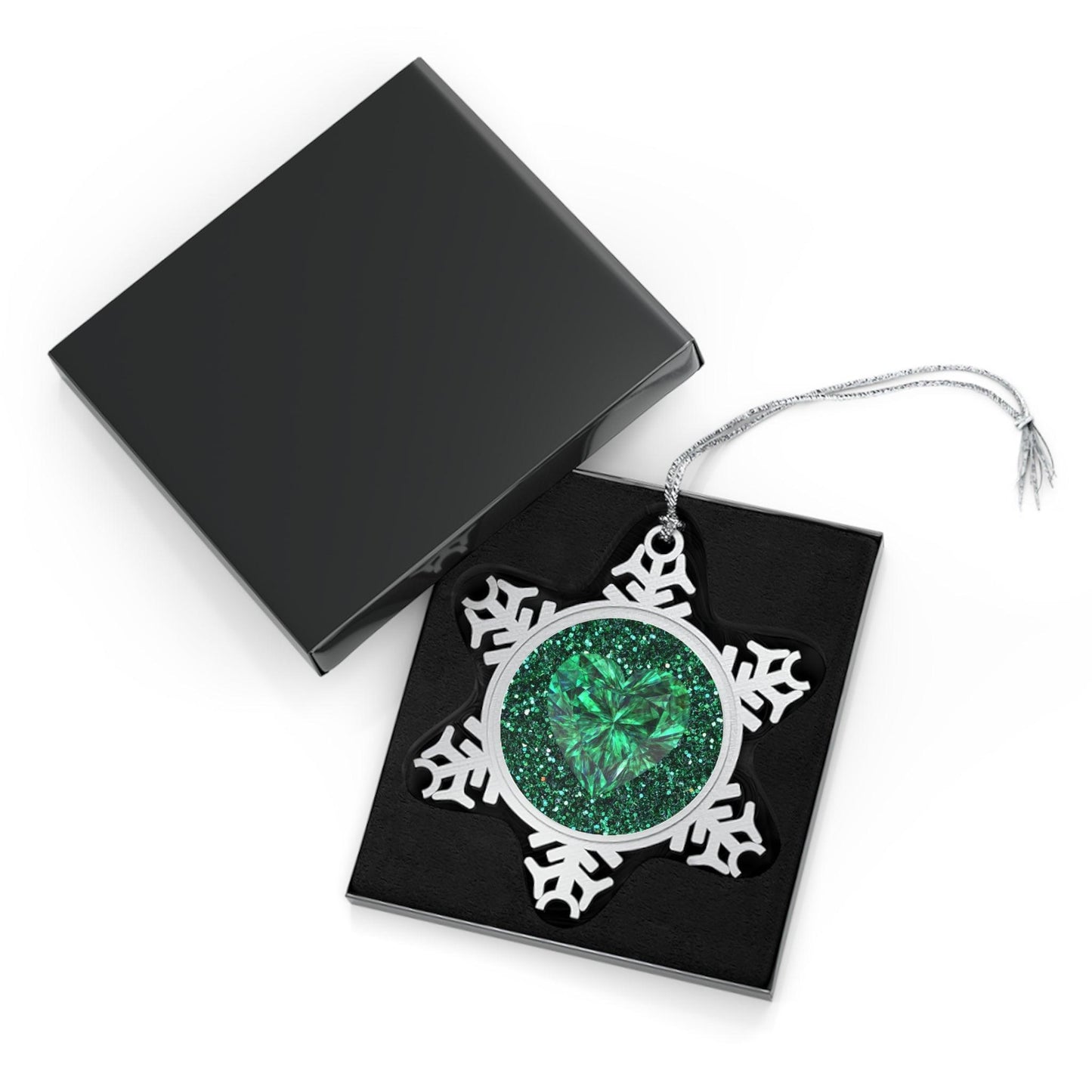 Snowflake - Emerald Heart Ornament Decor - by Maison Baron - Maison Baron