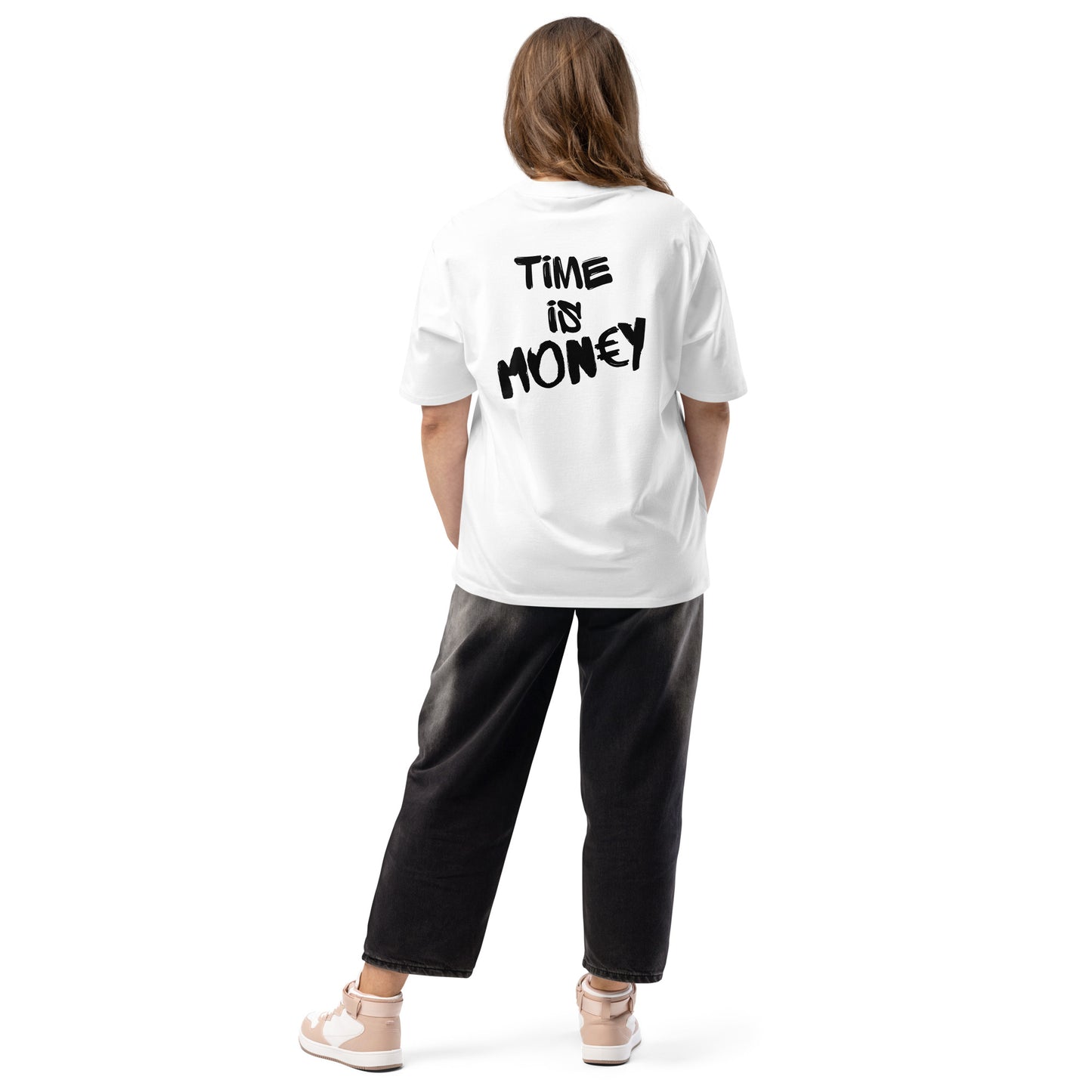 'Time is Money' Oversized Heavyweight T-Shirt